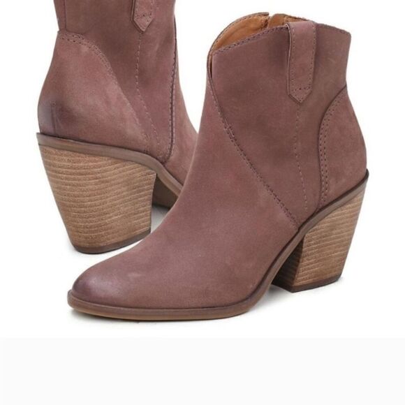 Lucky Brand Loxona dark brown suede leather side zip ankle bootie size 6.5 NWT - Picture 1 of 8